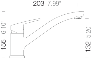 Kuchyňská baterie Schock Daja Asphalt 522000