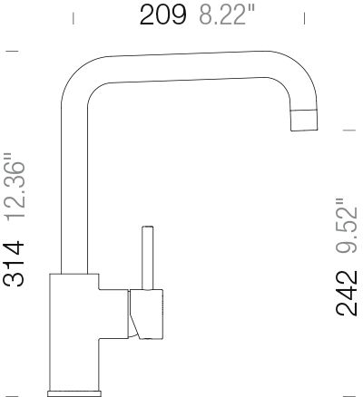 Kuchyňská baterie Schock Fonos Asphalt 538000