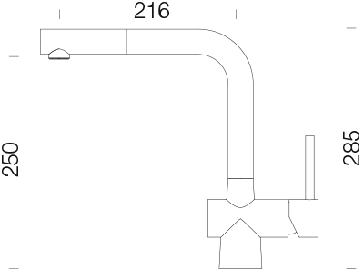Kuchyňská baterie Schock Laios Gunmetal 549120