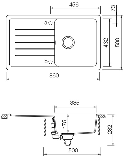 Set 2-9 dřez Toledo D-100 +  baterie Epos Chrom 540120