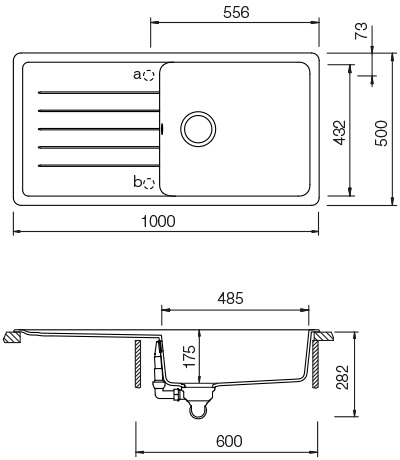 Set 3-2 dřez Toledo D-100L +  baterie Epos Barevná 540127