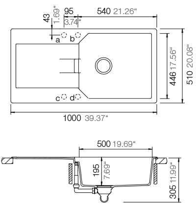 Set 18-1 Dřez Manhattan D-100L + kuchyňská baterie Cosmo Barevná 525001