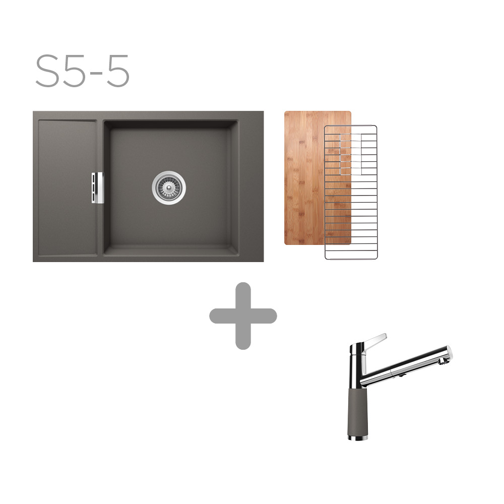 Set 5-5 Dřez Schock Mono D-100XS + kuchyňská baterie SC-510 barevná 554120