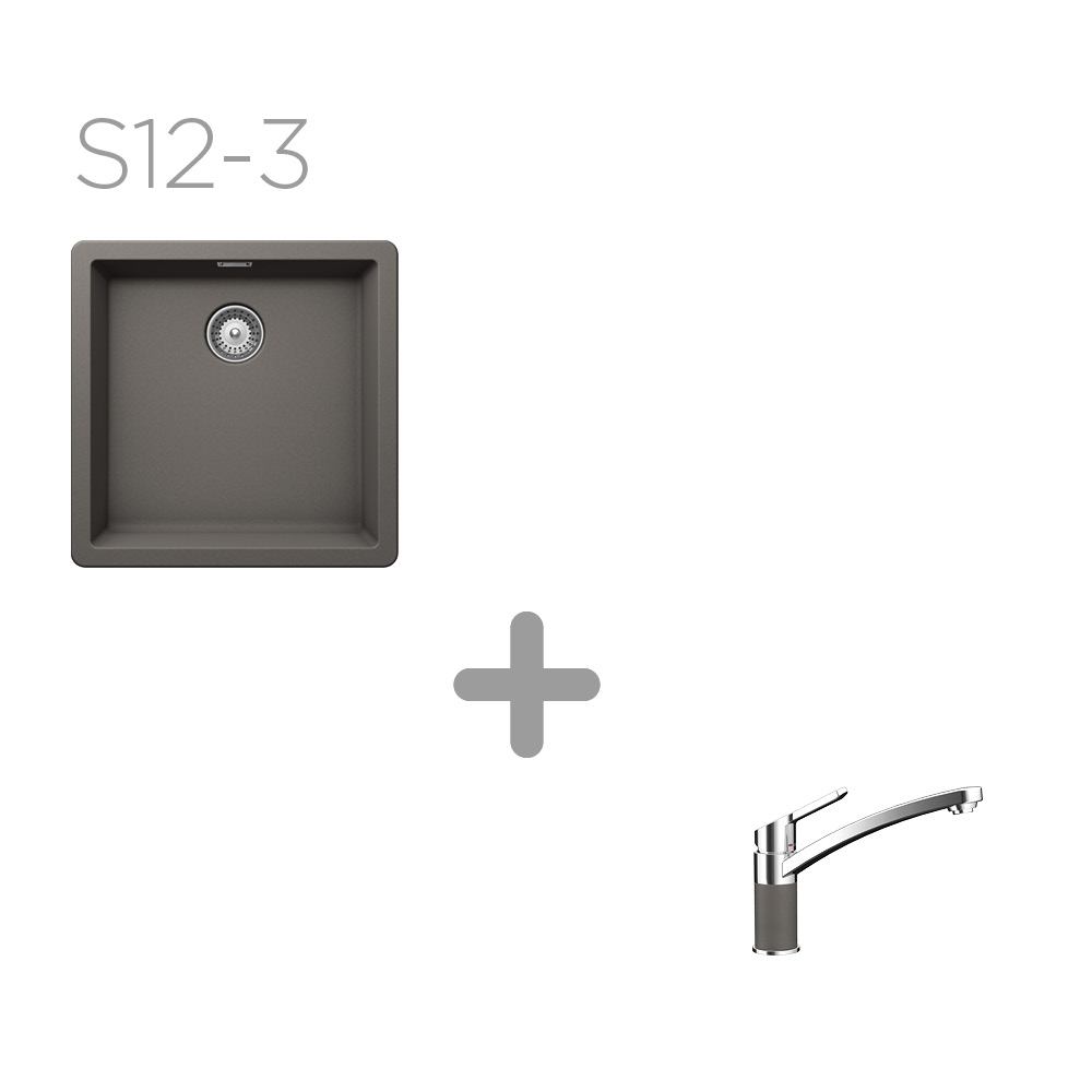 Set 12-3 Dřez Greenwich N-100 + kuchyňská baterie SC-90 Barevná 598000