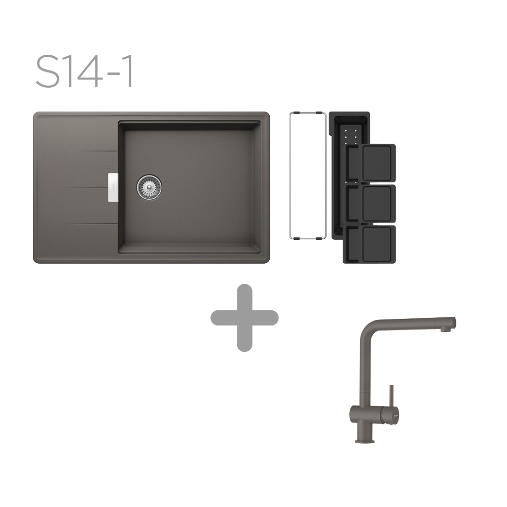 Set 14-1 dřez Tia D-100LS +  baterie Epos barevná 540027