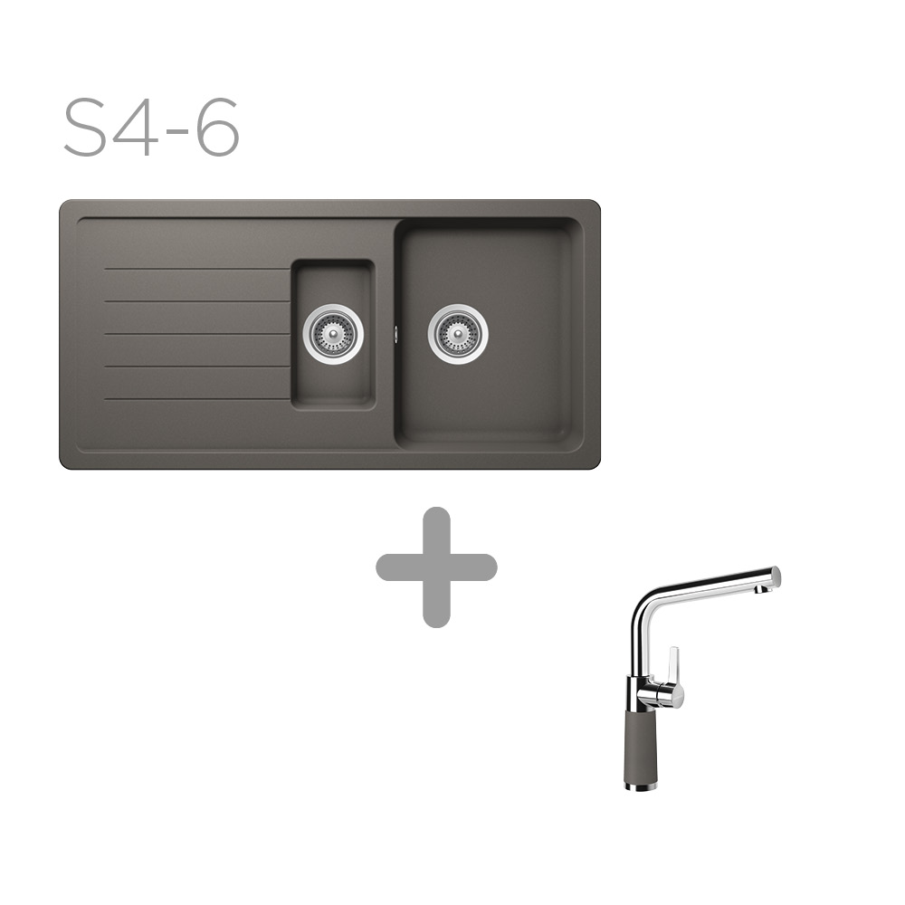 Set 4-6 dřez Toledo D-150 +  baterie SC-540 barevná 557000