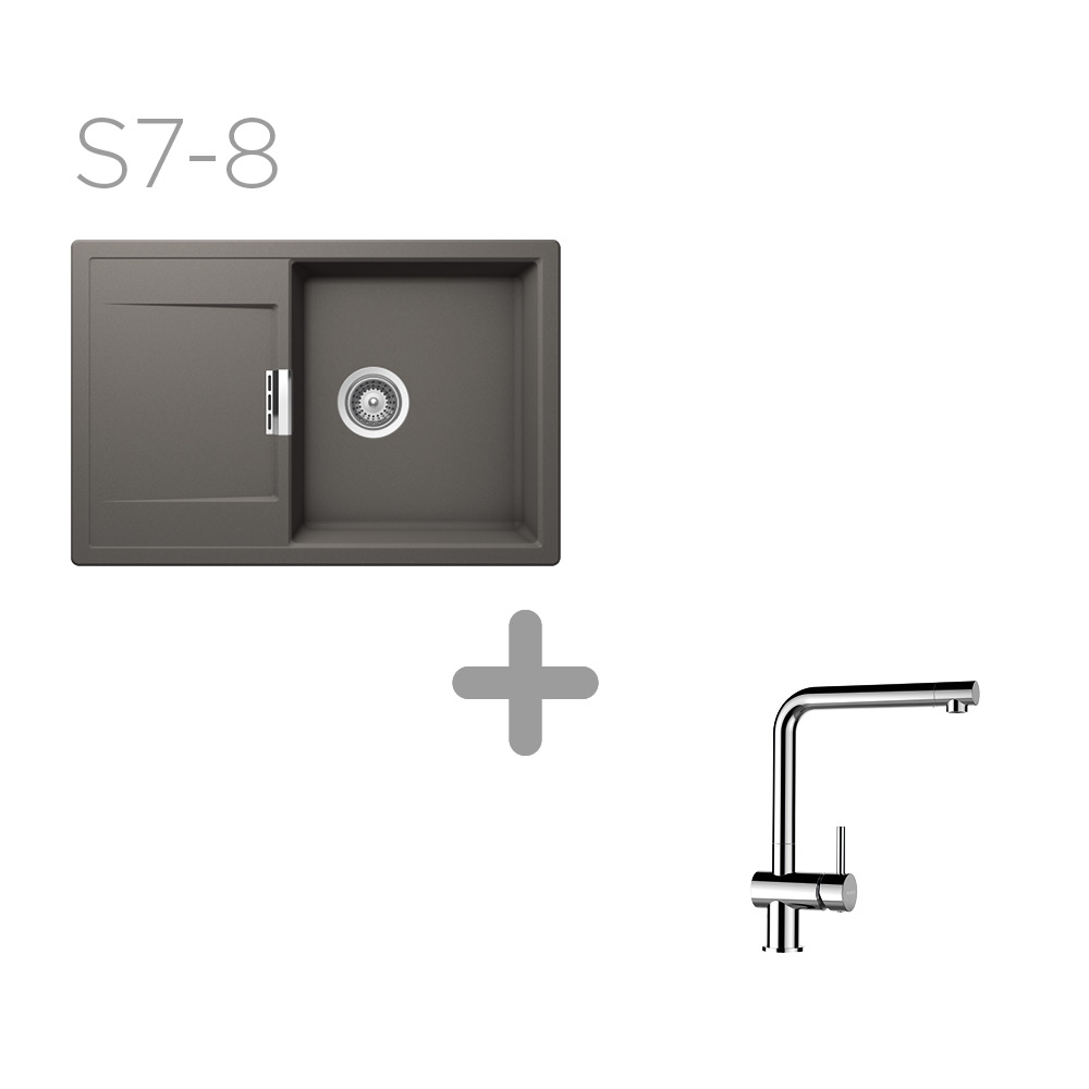 Set 7-8 Dřez Schock Mono D-100 + kuchyňská baterie Epos chrom 540000