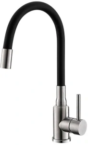 Kuchyňská baterie Alveus Mintas Černá/Kartáčovaná ocel