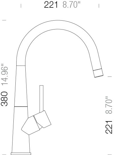 Kuchyňská baterie Schock Conos Nerezový vzhled 528000