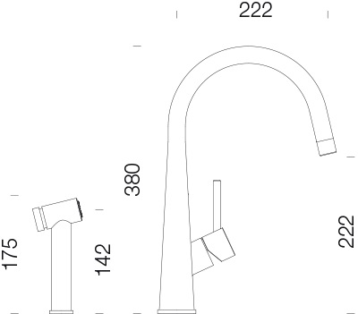 Kuchyňská baterie Schock Conos Pro Nerezový vzhled 528006