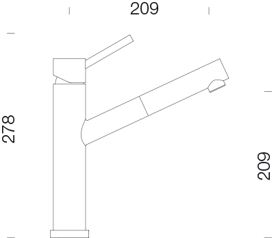 Kuchyňská baterie Schock Altos Nerezový vzhled 529120