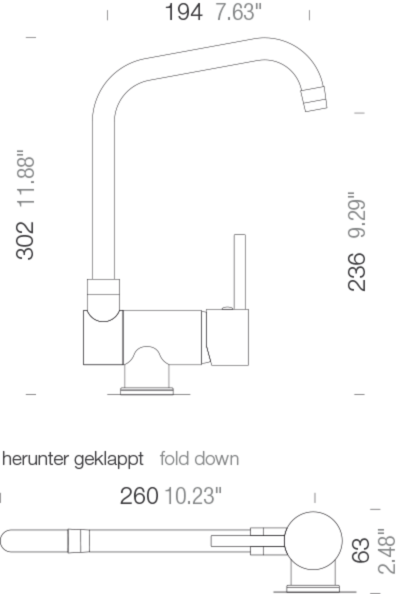 Kuchyňská baterie Schock Maia Chrom sklopná 527000
